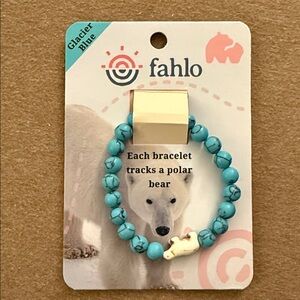 Fahlo The Venture Bracelet Glacier Bluebead - Polar bear